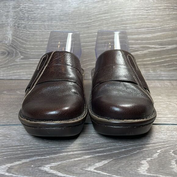 Naot Leap Brown Leather Women’s Sz 5/EU 36 Slip On Comfort Mules - Picture 2 of 11